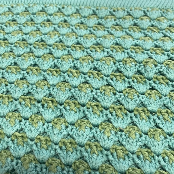 Sundance Sweater Women’s Blue Green Pullover Open-Knit Crochet Boho Size M. - Picture 7 of 7